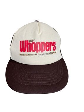 Vintage Whoppers Real Malted Milk Candy Trucker Hat SZ M / L